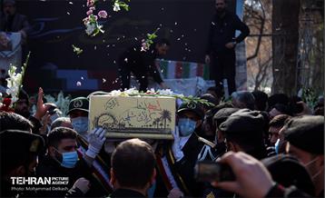 تشییع دو شهید گمنام در منطقه 15