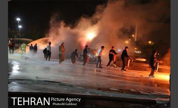 مانور اطفای حریق در پمپ بنزین شهرک استقلال 8