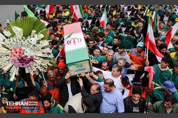 تشییع پیکر مطهر پاکبان شهید «حسن خیران»