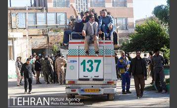 خدمات رسانی شهرداری تهران به مناطق حادثه زلزله کرمانشاه 17