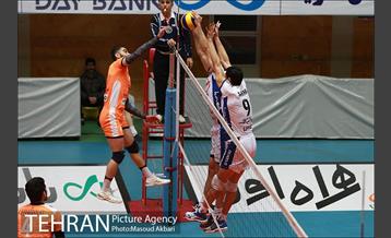 دیدار تیم های والیبال سایپا تهران و هاوش گنبد