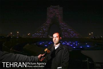 اکران تصاویری بر برج آزادی تهران برای همدردی با ملت چین 22