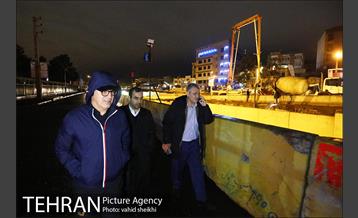 بازدید شبانه مدیران شهری از رود دره ها، مسیل ها و پروژه زیرگذر گیشا 14