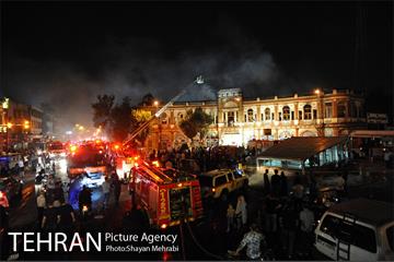 آتش سوزی ساختمان میدان حسن آباد 12