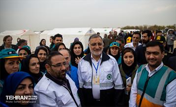 بازدید شهردار تهران از مانور تمرین اسکان اضطراری 9