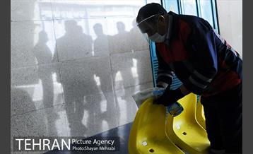 عملیات ضدعفونی کردن مترو تهران 46