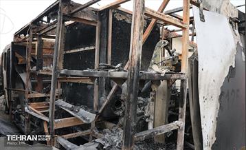 خسارات وارده به خودروهای آتش نشانی شهر تهران 34