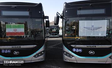 آیین بهره‌برداری از ۲۰۱ دستگاه اتوبوس برقی 54