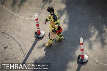 مانور عملیات آتش نشانی در شمال تهران 10