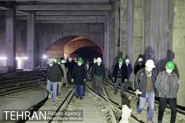 بازدید مهندس امام از پروژه پایانه زیرزمینی خط 4 مترو تهران 6