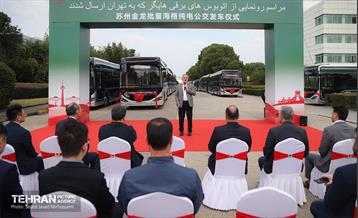 آیین رونمایی و تحویل 110 دستگاه اتوبوس جدید برقی پایتخت در کشور چین 11