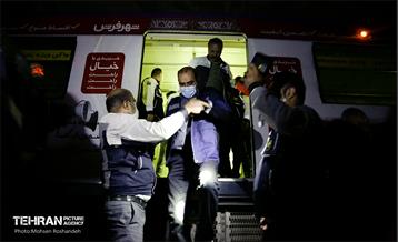 مانور عملیاتی دیریل قطار و تخلیه اضطراری مسافری