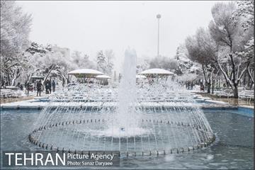 بارش برف در میدان نبوت (هفت حوض) 4