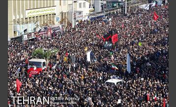 تشییع پیکر سپهبد قاسم سلیمانی و شهدای مقاومت در تهران  35