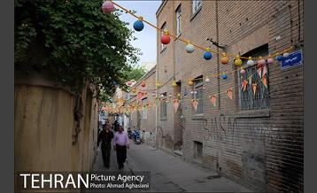 آذین بندی محله عودلاجان برای جشن نیمه شعبان 5