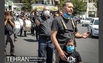 کاروان عزاداری خودرویی شهربانان و معبربانان بسیجی منطقه ۲