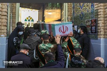 مراسم تشییع پیکر دو شهید گمنام دفاع مقدس در منطقه 11