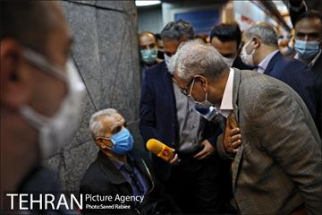 بازدید سخنگوی دولت از طرح استفاده اجباری ماسک در مترو 21