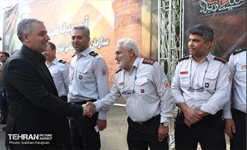آیین بدرقه خادمین سازمان آتش‌نشانی 15