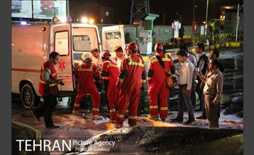 مانور اطفای حریق در پمپ بنزین شهرک استقلال 12