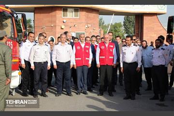 بازدید استاندار تهران از مرکز آموزش آتش‌نشانی شهرداری تهران 11