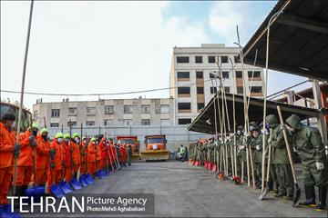 مانور عملیات برف روبی شهرداری منطقه 8