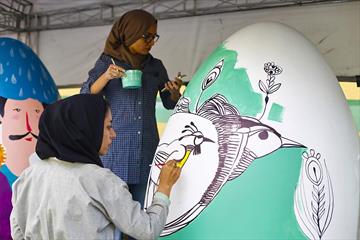جشنواره تخم مرغ رنگی در باغ شهدا 3