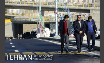 آیین بهره برداری تقاطع غیرهمسطح بزرگراه شهید حکیم با بلوار المپیک 1