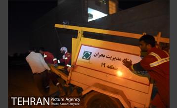 عملیات تخلیه کامل آب شهرک مسکونی پیام اهواز 13