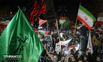 مراسم سوگواری هفتمین روز شهادت رهبر انقلاب در میدان هفت‌حوض