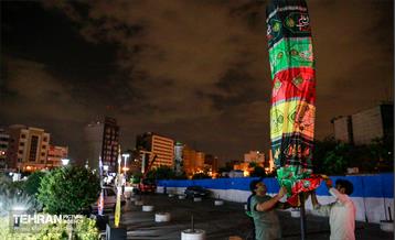 مراحل ساخت المان های نمایشگاه نشان عاشقی