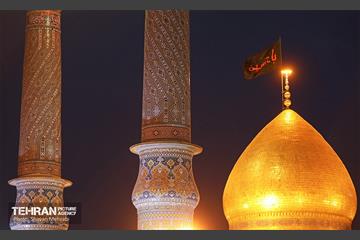 اهتزاز پرچم حرم سیدالشهدا(ع) بر فراز گنبد حرم عبدالعظیم حسنی(ع) 5