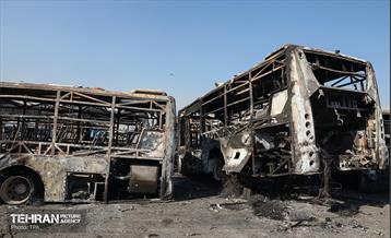 خسارات وارده به اتوبوس‌های شهر تهران 22