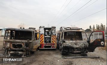 خسارات وارده به خودروهای آتش نشانی شهر تهران 39