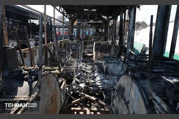 خسارات وارده به اتوبوس‌های شهر تهران 55