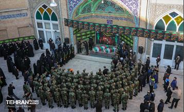 مراسم تشییع پیکر دو شهید گمنام دفاع مقدس در منطقه 11