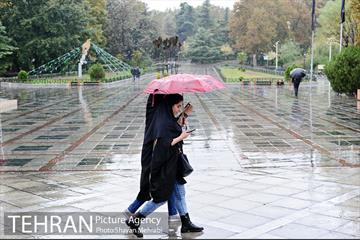بارش باران پاییزی در تهران 16