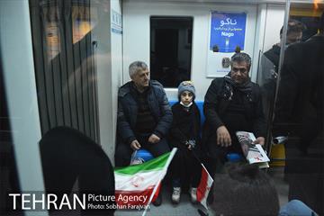 خدمت رسانی مترو در راهپیمایی 22 بهمن 19