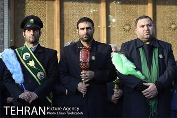 مراسم تعویض پرچم گنبد حرم حضرت عبدالعظیم (ع) 6
