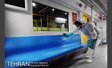 عملیات ضد عفونی کردن مترو تهران 6