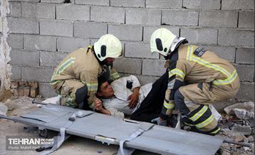 مانور ریزش آوار ساختمان 7