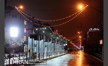 آذین بندی خیابان ولیعصر(عج) به مناسبت عید نیمه شعبان 1