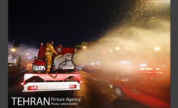 آئین رونمایی از تجهیزات جدید سازمان آتش نشانی پایتخت در ضدعفونی اماکن عمومی 23