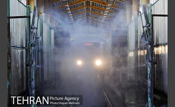 عملیات ضدعفونی کردن مترو تهران 39