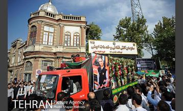 مراسم تشییع پیکر شهید آتش نشان علی قانع 5