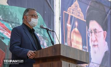 مراسم تشییع و خاکسپاری دوشهید گمنام دفاع مقدس در دریاچه چیتگر 43