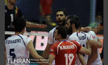 دیدار تیم های ملی والیبال ایران و بلژیک