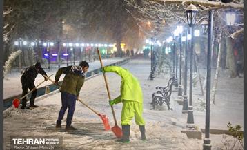 بارش برف زمستانی در معابر شمالی پایتخت - 1 34