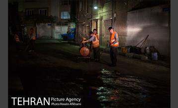 عملیات آسفالت ریزی در ناحیه یک منظقه هفت‎ 18