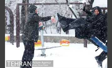 روز برفی پارک شهر 8